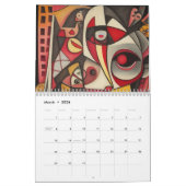 Calendrier Cubisme dans le style de Picasso. 2024 (Mar 2026)