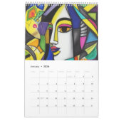 Calendrier Cubisme dans le style de Picasso. 2025 (Jan 2026)