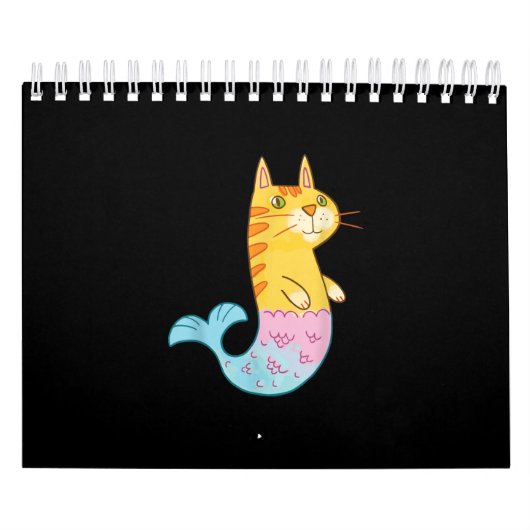 Calendrier Cuisine Cat Mermaid Poisson Nageant En Mer (Protection)