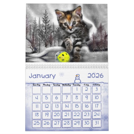 Calendrier Cuisinement Kittens (Jan 2026)