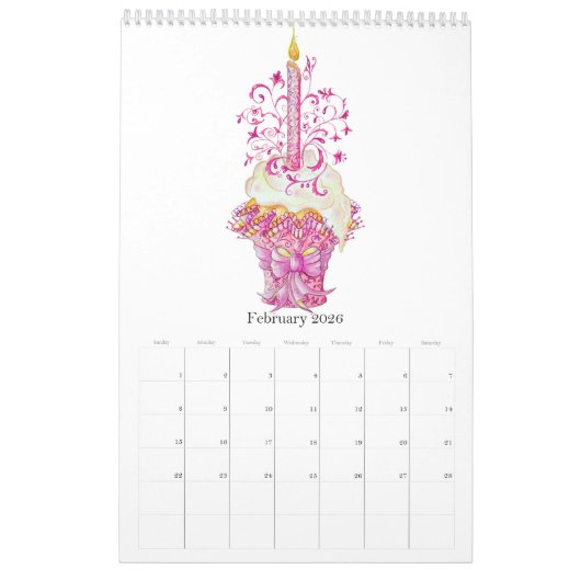 Calendrier Cupcake 2024 (Feb 2026)