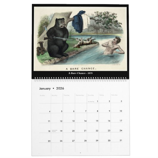 Calendrier Currier & Ives - Un petit Humour (Jan 2026)