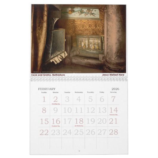 Calendrier Custom Christian Family Scripture 12-Month Planner (Feb 2026)