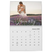 Calendrier Custom Family Photo | Personalized Light Grey (Jan 2026)