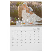 Calendrier Custom Family Photo | Personalized Light Grey (Mar 2026)