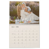 Calendrier Custom Family Photo | Personalized Warm Sand  (Mar 2026)