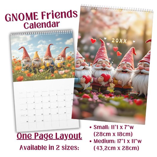 Calendrier Custom Gnome Friends bright funny Vol. 4 -