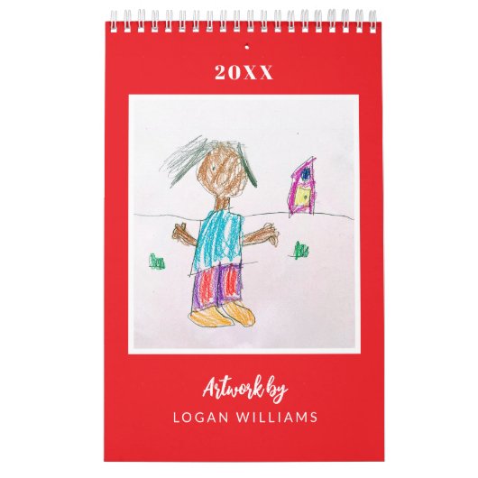 Calendrier Custom Kids' Art Keepsake Christmas Gift (Protection)