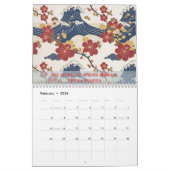 Calendrier Custom Motivational Japanese Kimono Pattern (Feb 2026)