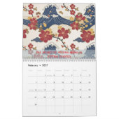 Calendrier Custom Motivational Japanese Kimono Pattern (Feb 2027)