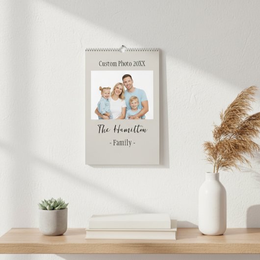 Calendrier Custom Photo Calendar, Rustic Wall Design