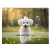 Calendrier Custom Poppy Dog 2026 Calendar (Protection)