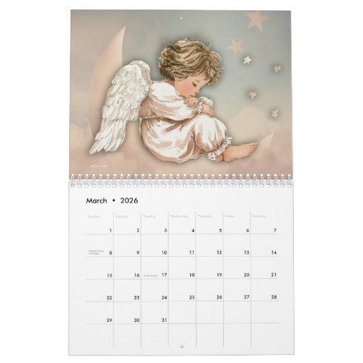 Calendrier Cute Angels (Mar 2026)