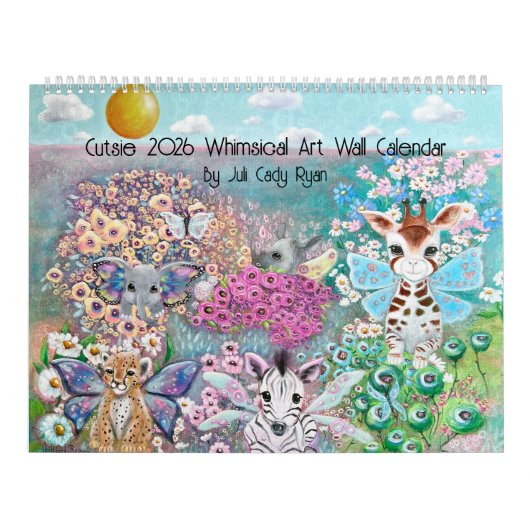 Calendrier Cute Animals 2026 Whimsical Art (Protection)