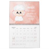 Calendrier Cute Aquarelle Animaux Inspiration (Mar 2027)
