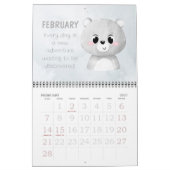 Calendrier Cute Aquarelle Animaux Inspiration (Feb 2027)