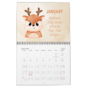 Calendrier Cute Aquarelle Animaux Inspiration (Jan 2027)
