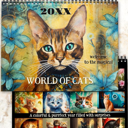 Calendrier Cute Art Magique Chat World