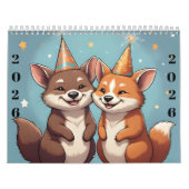 Calendrier Cute cartoon animals new year 2026 Calendar (Protection)