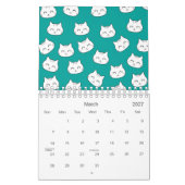 Calendrier Cute Chat Face Motif 2026 (Mar 2027)