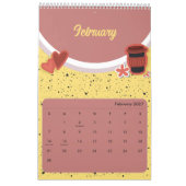 Calendrier Cute Coffee Cup 2026 Calendar (Feb 2027)