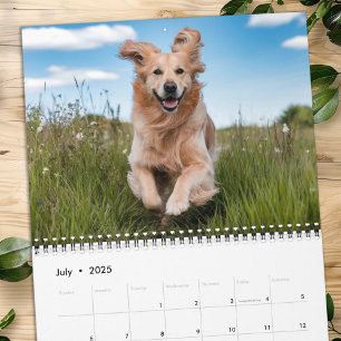 Calendrier Cute Modern Animal Family Chien Photo Personnalisé