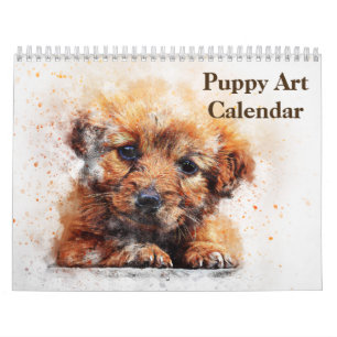 Calendrier Cute Puppy Art 2025