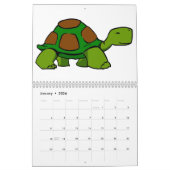 Calendrier Cute Tortue et Tortue Kindergarten Dessin (Jan 2026)
