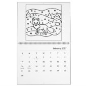 Calendrier Cute Zoo Animals Coloring Calendar (Feb 2027)