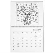 Calendrier Cute Zoo Animals Coloring Calendar (Jan 2027)