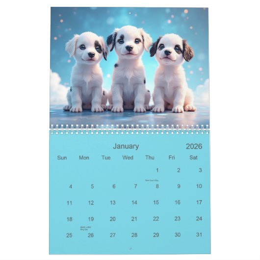 Calendrier Cutest Puppy Calendar EVER! (Jan 2026)
