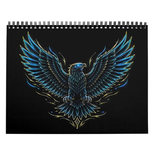 Calendrier Cyberpunk Néon Aigle (Protection)