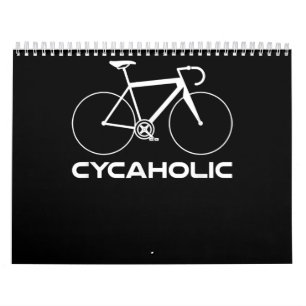 Calendrier Cycaholic Addict Funny Cyclist Logo cycliste
