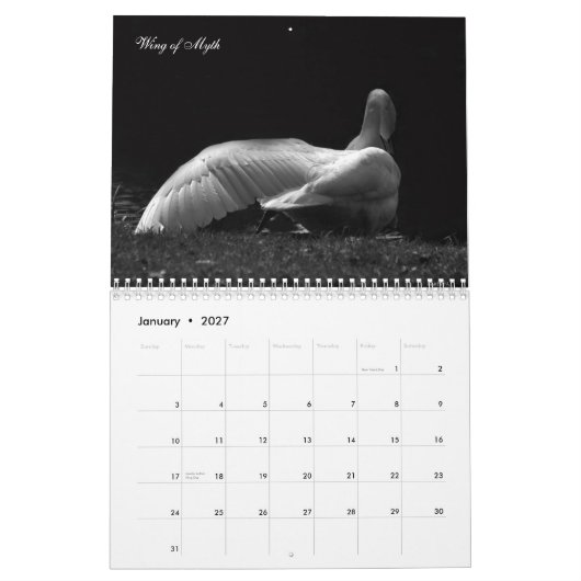 Calendrier Cygnes magiques 2011 (Jan 2027)