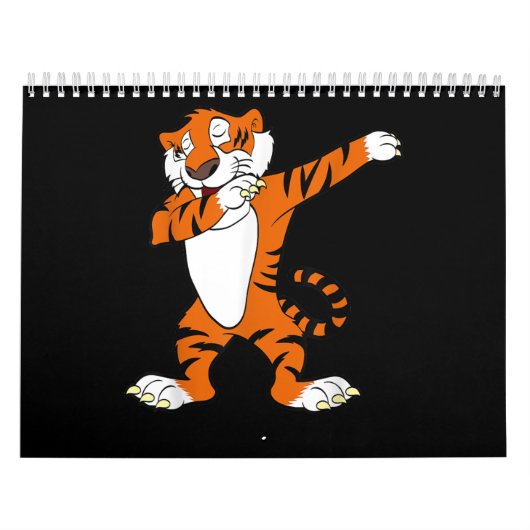 Calendrier Dabbing mignon Tiger Animal Party (Protection)