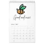 Calendrier d'abeilles (Jan 2027)
