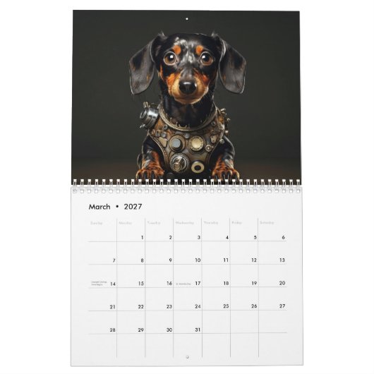 Calendrier Dachshund (Mar 2027)