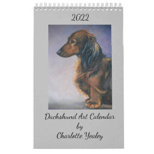 Calendrier Dachshund Dog ArtCalendar 2022 par Charlotte Yeale