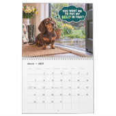 Calendrier Dachshund Drôle Chien Long Problèmes Courts (Mar 2027)