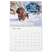 Calendrier Dachshund Drôle Chien Long Problèmes Courts (Jan 2027)