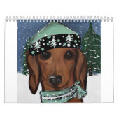 Calendrier Dachshund rouge  (Protection)