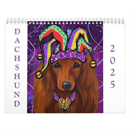 Calendrier Dachshund rouge   (Protection)