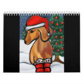 Calendrier Dachshund rouge (Protection)