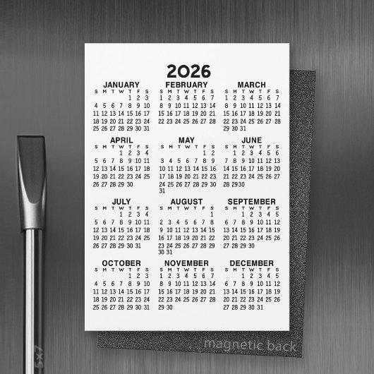 Calendrier d'affichage de l'année complète - Carte