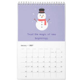 Calendrier d'affirmations positives motivationnell (Jan 2027)