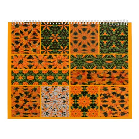Calendrier Dahlia vert et orange (Protection)