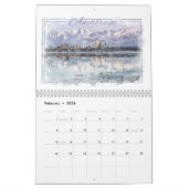 Calendrier d'Alaska d'aquarelles (Feb 2026)