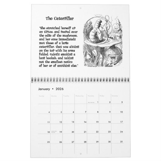 Calendrier d'Alice 2007 (Jan 2026)