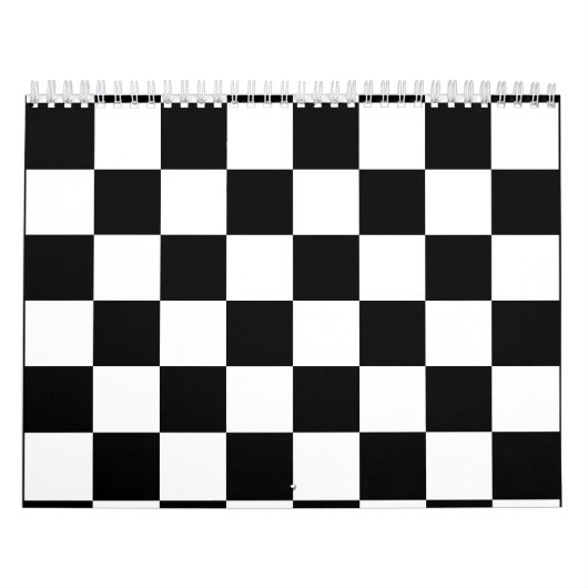 Calendrier Damier noir et blanc (Protection)