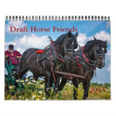 Calendrier d'amis de cheval de trait (Protection)
